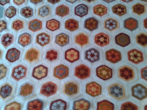 african flower hexagon blanket